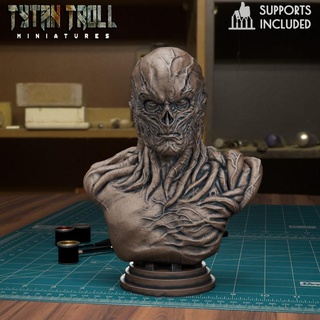 vecna inspired bust pre-supported tytantroll miniatures dragons dungeons inspired miniatures scale wraith 4 minis season ghoul things 32mm stranger 001 vecna upside  3d print model - Mito3D