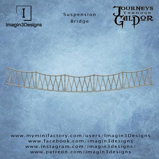 suspension bridges imagin3designs Tabletop 3D Printable Terrain Fantasy elf fantasy fdm terrain warhammer bridge elves dnd mordheim woodelves suspensionbridges 3d print model - Mito3D