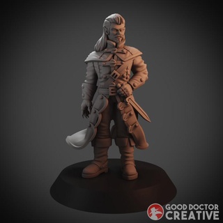 vampire commander - male good doctor creative Tabletop Characters & Creatures Fantasy Universe fantasy 3d print model - Mito3D