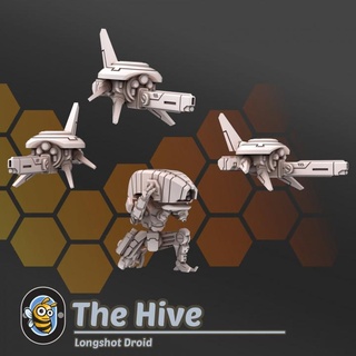 uzun atış droid önceden desteklenen Hivemind minis masaüstü karakterler yaratıklar Sci Fi Evren 40k robot savaş oyunları Warhammer Keskin nisanci Uçan göz tau bilimkurgu seçkinler nişancı ateş görüşlü 3d print model - Mito3D