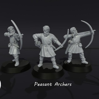 peasant archers medburyminiatures welcomepack tribes patreon medbury miniatures Tabletop Characters & Creatures Historical Universe archer saga mesbg hailceaser 3d print model - Mito3D