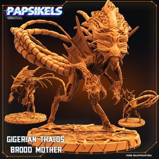 gigeriano talos cría madre papsikels miniaturas ventilador Arte mesa caracteres criaturas Sci Fi universo extraterrestre xeno 3d print model - Mito3D