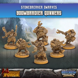 karvenheim boombardier gunner dragon's forge miniatures Tabletop Characters & Creatures Fantasy Universe army fantasy gun guns kickstarter mini rpg unit wargames warhammer miniature resin dwarf roleplaying tabletop d&d 32mm dwarves supported 3d print model - Mito3D
