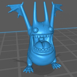 gargouille lutin doigt pied Jeux table personnages créatures fantaisie univers démon chauve souris dessin animé créature monstre statue chibi 3d print model - Mito3D