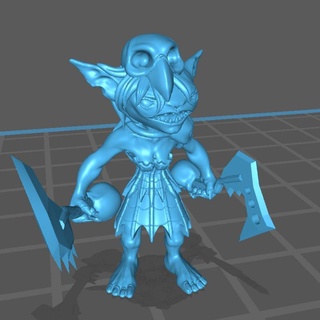 lutin sorcière doigt pied Jeux table personnages créatures fantaisie univers démon monstre crâne diablotin éclaireur 3d print model - Mito3D