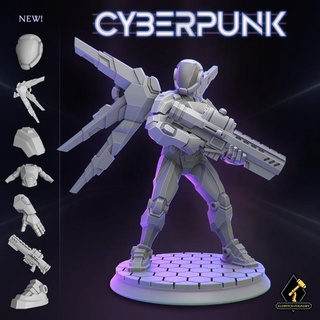 spire soldier eldritch foundry Tabletop Characters & Creatures Sci-Fi Universe futuristic wargaming scifi tabletop cyberpunk d&d dnd pathfinder cyber starfinder shadowrun 3d print model - Mito3D