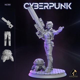 street warrior eldritch foundry Tabletop Characters & Creatures Sci-Fi Universe stl female soldier strong wargaming sniper tabletop cyberpunk d&d dnd cyber starfinder shadowrun 3d print model - Mito3D