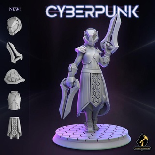 cyber expert eldritch fonderie table personnages créatures Sci univers stl femelle wargaming cyberpunk dnd starfinder shadowrun 3d print model - Mito3D