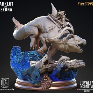 akhlut sedna clay cyanide miniatures Tabletop Characters & Creatures Fantasy Universe file printable stl model monster mythology sea shark wargames wargaming warhammer whale hunter miniature tabletop minis wargame pathfinder tabletopgames whaleshark tabletopgame tabletopgaming claycyanide seahunter 3d print model - Mito3D