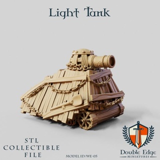 light tank double edge miniatures Tabletop Characters & Creatures Fantasy Universe Vehicles Machines stl catapult medieval weapon 3dprint boardgame tabletop dungeon siege miniaturepainting 3d print model - Mito3D