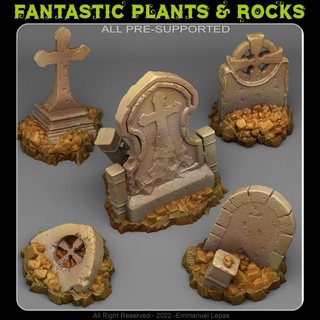 perdido cemitérios fantástico plantas pedras tampo mesa 3D imprimível terreno fantasia emmanuel 4k tribo Solte apoiado 8k 16k 6k 3d print model - Mito3D