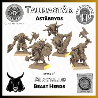 Taurast oyunlar mitoloji masaüstü karakterler yaratıklar fantezi Evren canavar yaratık savaş oyunları Warhammer karakter yaş efsane çağ adamlar mitolojik Minotorlar dokuzuncu Novena 3d print model - Mito3D