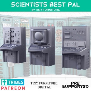 scientists best pal computer tiny furniture Tabletop 3D Printable Terrain Sci-Fi terrain miniatures rpg fallout roleplaying tabletop wasteland 3d print model - Mito3D