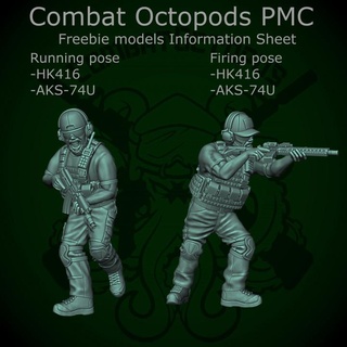 combate octópodos pmc regalo promoción modelos pulpo miniaturas mesa caracteres criaturas histórico universo moderno modernas juegos guerra modernos 3d print model - Mito3D