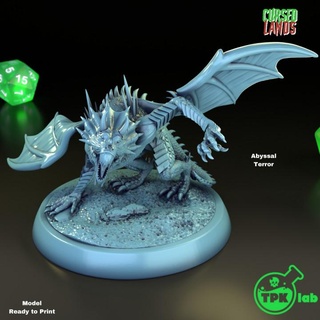 terror abismo tpk laboratório demônio criatura diabo Dragão dragões masmorras miniaturas monstro rpg miniatura tampo mesa d alado ttrpg 3d print model - Mito3D