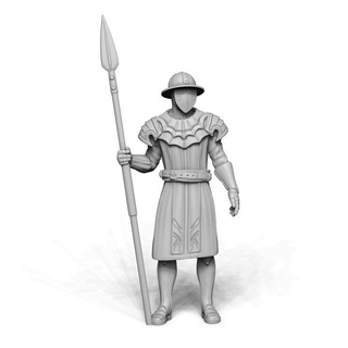 guard spearman - bandits knights vol2 kickstarter yourneighborknight minis Tabletop Characters & Creatures Fantasy Universe fighter soldier spear warrior elite goon 3d print model - Mito3D