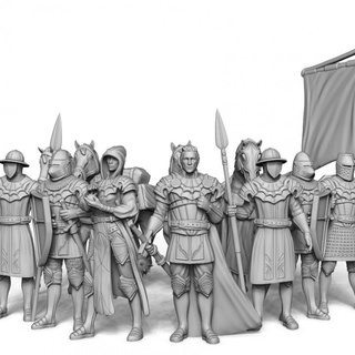 gardes paquet 5 bandits chevaliers vol2 kickstarter voisin chevalier minis table personnages créatures fantaisie univers armure combattant garde Chevalier guerrier 3d print model - Mito3D