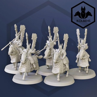 eastern drake hussars modular tidrewski kolbehs Tabletop Characters & Creatures Fantasy Universe fantasy lotr dnd mesbg easterling 3d print model - Mito3D