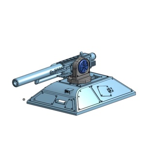 artillerie bunker table jeu mécanique grenouille personnages créatures Sci univers Véhicules Machines marteau guerre canon Battletech 3d print model - Mito3D