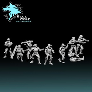 tanque soldados modular equipo azul lobo miniaturas mesa caracteres criaturas Sci Fi universo sci fi estrella guerras juego guerra legión imperio sw 3d print model - Mito3D
