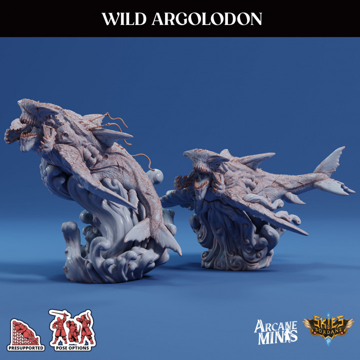 salvaje argolodón arcano minis continuar dragones mazmorras pez flotador volar juego rol rpg tiburón cielo fumar magia steampunk cañón volador nubes calabozo vuelo d 28mm dnd 35mm facción 32mm niebla dañar 5e eberron pre supported arcanapunk magipunk magitech sordane soportado domadores báscula presoportada arpones hapon 3D print model - Mito3D