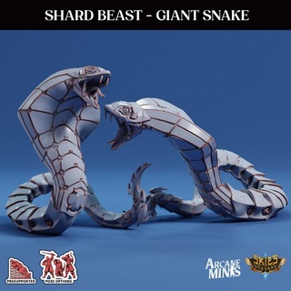 shard beast giant snake arcane minis beast dragon dragons dungeons giant mechanical metal roleplay rpg magic steampunk snake mech dungeon cobra d&d 28mm dnd 35mm 32mm shard arcane 5e eberron pre-supported arcanapunk magipunk magitech sordane supported skies scalepresupported  3d print model - Mito3D