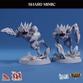 shard mimic arcane minis dragon dragons dungeons roleplay rpg magic steampunk crystal dungeon d&d 28mm dnd 35mm 32mm shattered 5e eberron pre-supported arcanapunk magipunk magitech sordane supported skies sordalite mimics scalepresupported shatter 3d print model - Mito3D