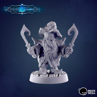 vondal p2 dwarf wizard black skull studio Tabletop Characters & Creatures Fantasy Universe dnd 3d print model - Mito3D