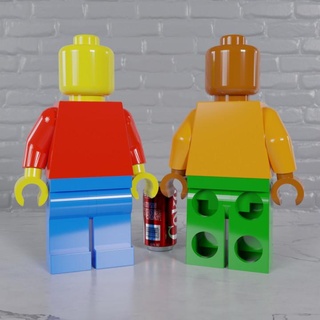 fully articulated lego maxifig -- snap-fit magnetic dan drier Toys & Games Construction, Building Sets Blocks Lego compatible related minifig minifigure 3d print model - Mito3D