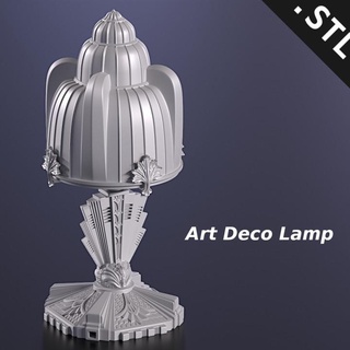 Arte deco lámpara trigonumvr mesa 3D imprimible terreno Sci Fi decorativo arte decoración 3d print model - Mito3D