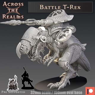 battle rex across realms Tabletop Characters & Creatures Sci-Fi Universe 40k dinosaur gaming warhammer scifi tabletop grimdark fireprism 3d print model - Mito3D