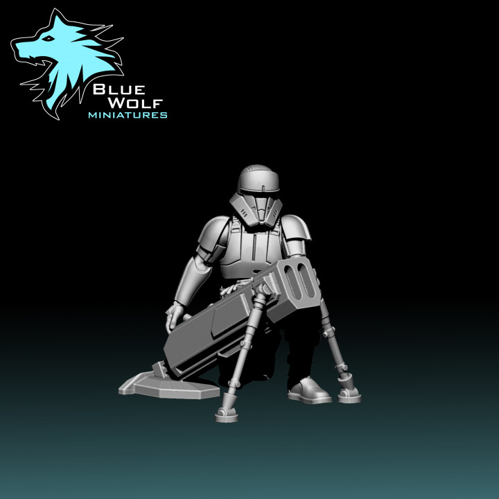 réservoir soldat mortier unité bleu Loup miniatures table personnages créatures Sci univers sci étoile guerres jeu guerre légion Empire sw 3D print model - Mito3D