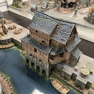 Ankrabourg meyhane derin deniz Fener 3dlayeredscenery masaüstü 3D yazdırılabilir arazi fantezi bina ev Ortaçağa ait Warhammer Zindanlar Ejderhalar dnd manzara Mordheim Tudor 3d print model - Mito3D