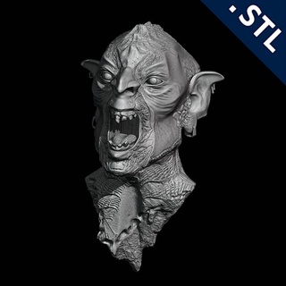 orc head gore - free stl trigonumvr Tabletop Characters & Creatures Fantasy Universe 40k beast creature fantasy halloween monster rpg scary warhammer zombie props evil warhammer40k orck 3d print model - Mito3D