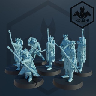 eastern warriors bows tidrewski kolbehs Tabletop Characters & Creatures Fantasy Universe fantasy lotr dnd mesbg easterling 3d print model - Mito3D