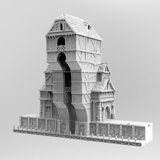 Ankrabourg depo 3dlayeredscenery masaüstü 3D yazdırılabilir arazi fantezi bina ev Ortaçağa ait Warhammer Zindanlar Ejderhalar dnd manzara Mordheim Tudor 3d print model - Mito3D