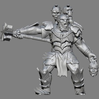 kzkminis - ghurtar orc captain Tabletop Characters & Creatures Fantasy Universe lotr orcs esdla mesbg gundabad 3d print model - Mito3D