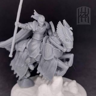 kzkminis - swan prince foot mounted Tabletop Characters & Creatures Fantasy Universe lotr esdla mesbg gondor fiefdoms imrahil 3d print model - Mito3D