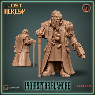inquisitor blanche lost heresy miniatures Tabletop Characters & Creatures Fantasy Universe star warhammer imperial wars 28mm wh40k 32mm stargrave grimdark inquisition supported eisenhorn ravenor 3d print model - Mito3D