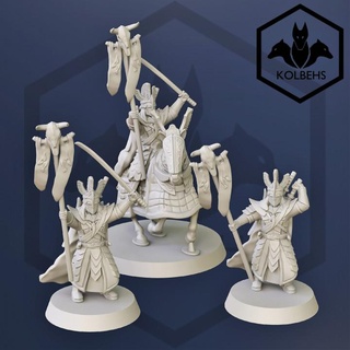 eastern lord blades foot mounted tidrewski kolbehs Tabletop Characters & Creatures Fantasy Universe fantasy lotr dnd mesbg easterling 3d print model - Mito3D