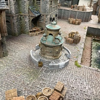 ancrabourg - city centered waterpump 3dlayeredscenery Tabletop 3D Printable Terrain Fantasy fantasy medieval prop warhammer props dungeonsanddragons dnd scenery mordheim 3d print model - Mito3D