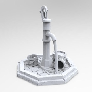 ancrabourg pompa dell'acqua 3dlayeredscenery tavolo 3D stampabile terreno fantasia medievale puntello warhammer Dungeons and Dragons dnd scenario mordheim 3d print model - Mito3D