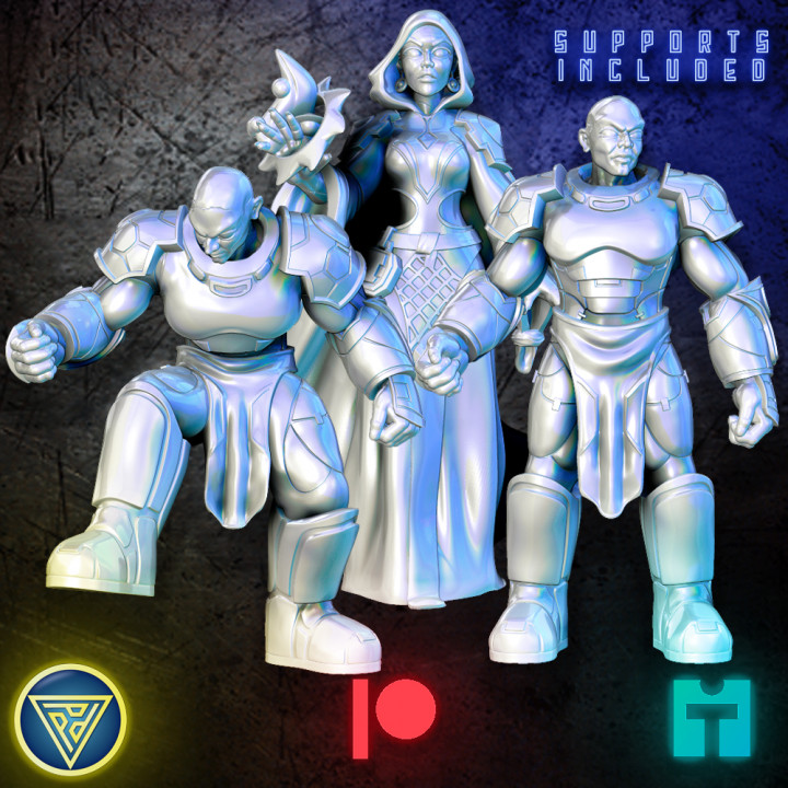 moon giants set print paint play Tabletop Characters & Creatures Sci-Fi Universe alien giant miniatures monster rpg sci-fi magic roleplaying tabletop humanoid 32mm starfinder 3D print model - Mito3D
