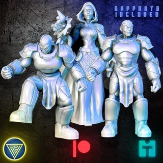 moon giants set print paint play Tabletop Characters & Creatures Sci-Fi Universe alien giant miniatures monster rpg sci-fi magic roleplaying tabletop humanoid 32mm starfinder 3d print model - Mito3D