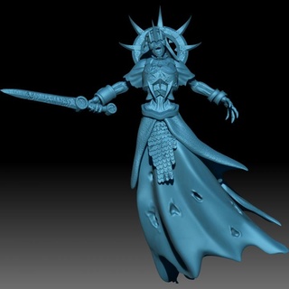 kzkminis - lady isilme wight terror realm Tabletop Characters & Creatures Fantasy Universe fantasy ghost undead warhammer lotr esdla mesbg angmar barrowwight 3d print model - Mito3D