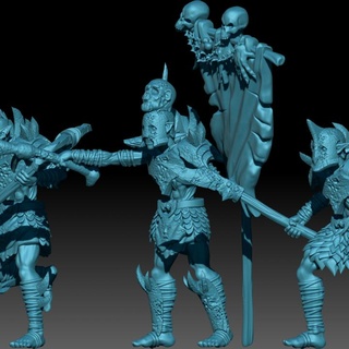 kzkminis - terror realm orcs Tabletop Characters & Creatures Fantasy Universe fantasy warhammer lotr mesbg angmar 3d print model - Mito3D