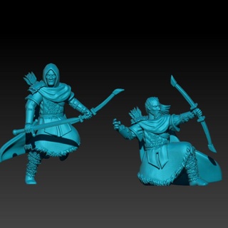 kzkminis - northern rangers Tabletop Characters & Creatures Fantasy Universe fantasy warhammer lotr esdla mesbg arnor dunedain 3d print model - Mito3D