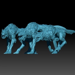 kzkminis - iron fang clan feral wolves Tabletop Characters & Creatures Fantasy Universe fantasy warhammer wolf lotr mordor warg esdla mesbg wargs gundabad 3d print model - Mito3D