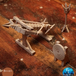 balista gótico mesa 3D imprimible terreno fantasía medieval 3d print model - Mito3D