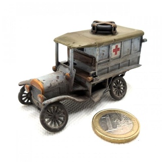 ww1 us ambulance clean & destroy 1 56 - files pre-supported alphonse marcel Tabletop Characters Creatures Historical Universe Vehicles Machines miniature wargame 3d print model - Mito3D